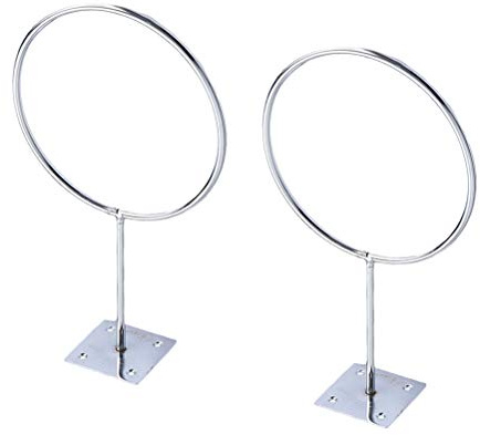 VORCOOL 2 STÜCKE Edelstahl Wandhalterung Sport Rack Display Halter für Basketball Fußball Fußball Volleyball Übungsball Medizinball (Silber)