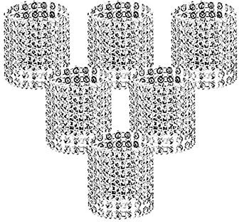 Serviettenringe, Silber Bling Strass Diamant Serviettenschnallen für Tischdekoration, Hochzeit, Abendessen, Party, DIY Dekoration, Set von 50 Stück