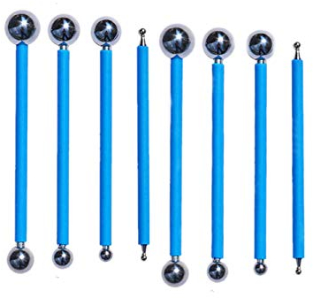 Chiloskit Tile Joint Repair Kit Caulk Gun Caulk Tool Concrete Countertop Caulking Tool Grout Applicator Tool Metal Ball Tile Caulk Finishing Tool Press The Tile Grout Coating, 8 Pack