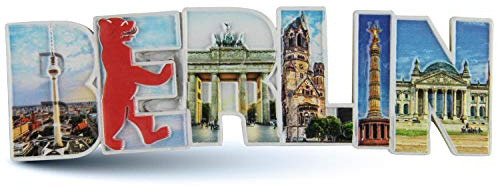 3D Magnet Berlin | Skyline Schriftzug | Kühlschrank-Magnet | typisches Souvenir | Design Made in Berlin
