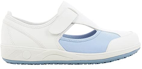 SAFETY JOGGER Zuecos de Seguridad para Mujer 40 EU - Camille - Zapato de Trabajo Cómodo y Ligero, Ideal para Enfermeras, Cocina o Interior, Antideslizante y Amortiguador, Oxypas, Azul
