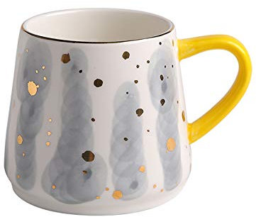Tazzine da Caffè Tazza di caffè personalizzata personalizzata di grande capacità 18,5 oz con tazza di acqua in ceramica paillettes, usata per latte o tè caldo Tazza da Colazione (Color : D)