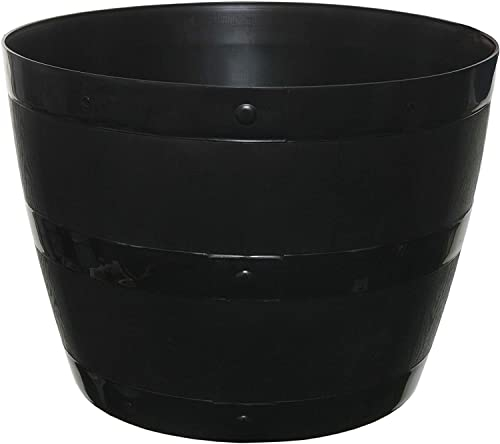 FINE GARDEN Outdoor - Indoor Barrel Planter with Sturdy & Lightweight plastic construction - Perfect for cultivation of vegetables and flowers/plants (34 CM, Barrel Planter)