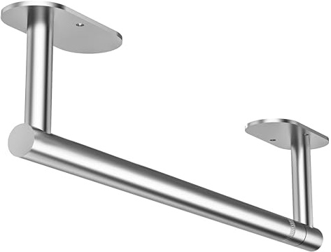 WZKALY Brushed Nickel Paper Towel Holder Under Cabinet Self Adhesive