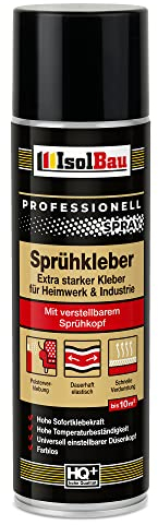 Isolbau Sprühkleber 1 x 500 ml - Extra starker Kleber für Heimwerk & Industrie - Klebe-Spray für Schaumstoff, Holz, Stoff, Leder, Filz uvm