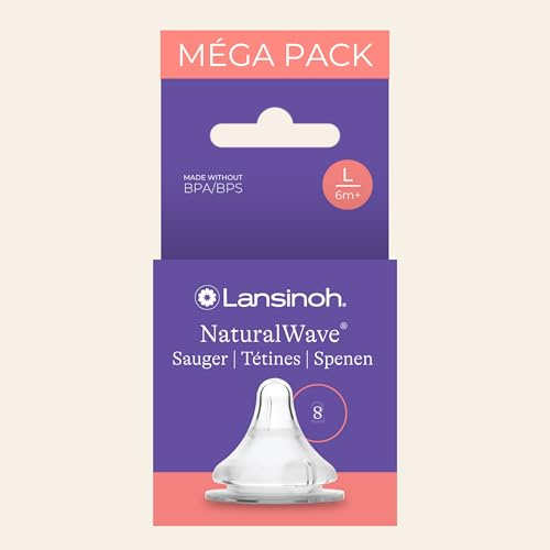 Lansinoh NaturalWave Sauger Gr. L, 8 Stück, 4er Pack