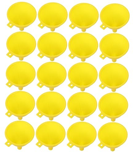 CIYODO Set da 20 Pezzi di Imbuti in Plastica Resistenti Filtro Integrato, Facili da Conservare, per Trasferire Liquidi e Piccoli Solidi in Laboratorio o Cucina