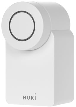 Nuki Smart Lock (2023), 4ème génération, serrure smart avec Matter, accès sans clé, électronique, transforme smartphone en clé, blanc