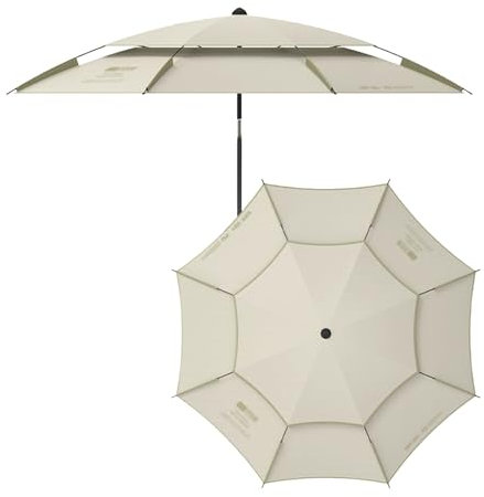 Ombrellone da Spiaggia Antivento 220/240/260 cm Portatile UV Protezione Ancora per Sabbia Ombrellone da Pesca Palo Inclinabile Acciaio/Alluminio Borsa