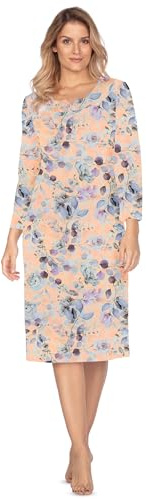 e.Femme®, camicia da notte da donna a manica 7/8 Ana 1162, in 100% cotone, 52