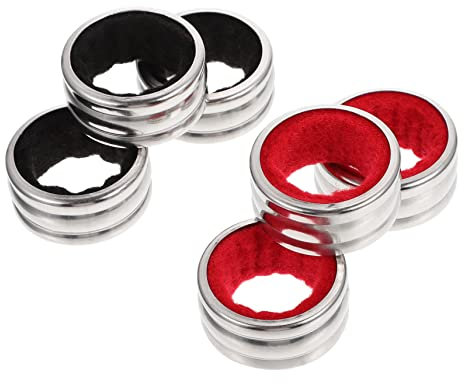 MAGICLULU Wine Bottle Drip Stop Rings Collar Set, Stainless Steel Anti-Overflow Wine Drip Stopper, Black and Red 6pcs for Bar and Party Use