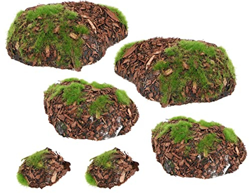 DIYEAH 6 Bloques de Musgo Artificial Verde Natural en Resina y Espuma Diseño Realista para Decoración Natural en Manualidades y Arreglos Vegetales