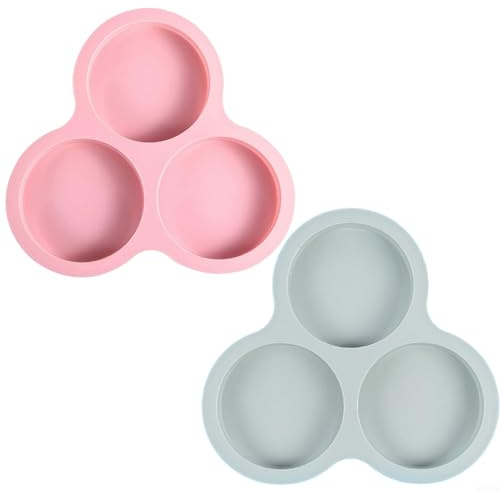 Stampo in silicone per friggitrice ad aria, 23 cm, antiaderente, per uova, pancake, muffin, resistente al calore, per forno, microonde, vapore, grigio/rosa (rosa + grigio)