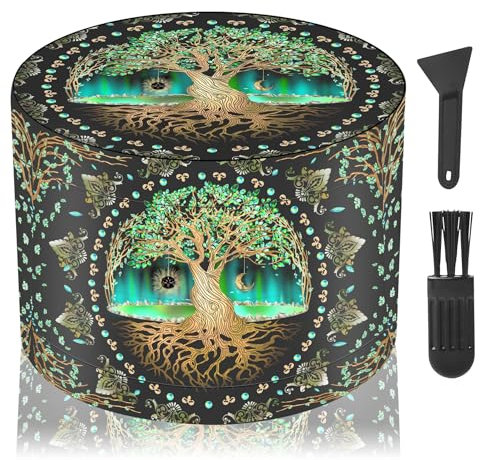 LHOEST Grande Grinder 63 MM Macinaspezie Manuale Metallo Grinder con 40 Denti Macinaspezie 4 Strati Grinder Albero Progetto con Raschietto e Spazzola in Plastica per Spezie Cucina