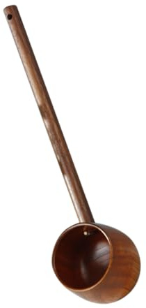 POPETPOP Pala De Madera Para Agua Cucharón De Mango Para Cucharón De Riego Para Exteriores Uso Cocina y Jardín