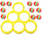 Vgvgaj Jeu De Lancer De Balle Flottante De Piscine Jeu Balle De Piscine Ensemble De Jeux De Sports Aquatiques EVA Anneau avec 10 Ball pour Sport Nautiques