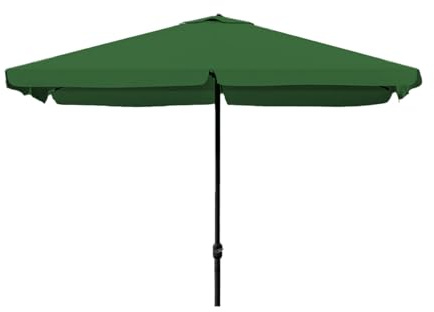 Zendea - Ombrellone da Giardino Quadrato 3x3 m – Ombrellone da Balcone con Manovella, Struttura in Acciaio e Telo in Poliestere, Ombrelloni da Esterno Eleganti e Resistenti (Verde)