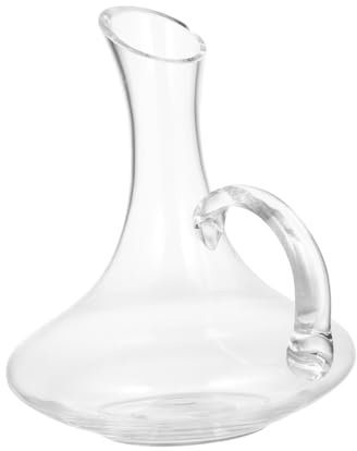 DECORNIJIA 1pezzi Decanter Whisky in Vetro Soffiato Con Manico Bottiglia Distributore Bevande Per Bar e Decorazione Casa Design Elegante e Funzionale Per Migliorare Sapore
