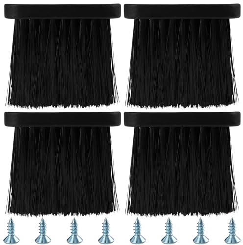 Lvjkes 4 cepillos para chimenea, repuesto para escoba de chimenea, mango de madera, cepillo alargado de repuesto, cepillo de repuesto para chimenea, estufa de fuego, limpieza de horno, longitud de