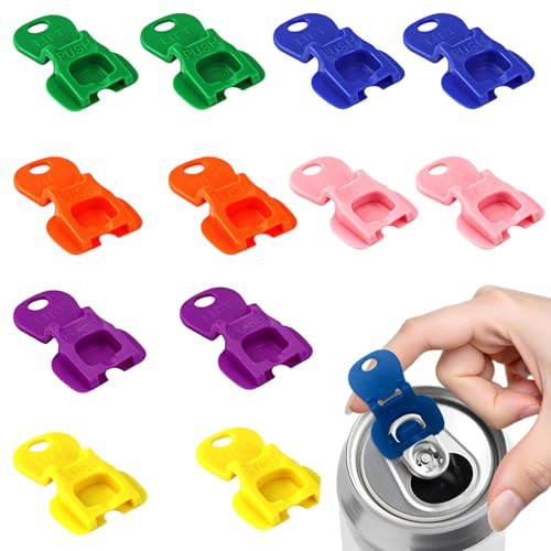 Tapón para latas de bebidas, abrelatas de bebida, cierre de latas, juego de 12 unidades, coloridos, reutilizables, cierres y abridores, herméticos, aptos para refrescos, ideal para fiestas