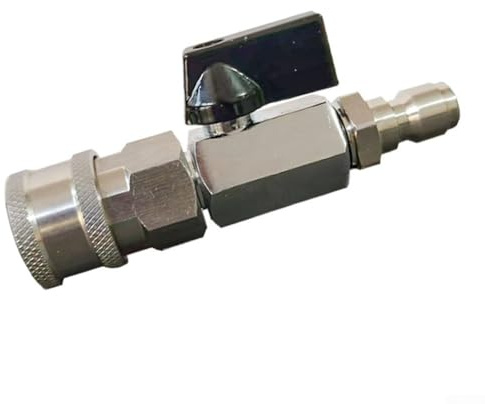 Gdfnmogo Kit de válvula de bola de acero inoxidable para lavadora a presión para conexión rápida de 3/8 pulgadas y 1/4 pulgadas y para accesorios NPT, control de encendido/apagado a prueba de fugas