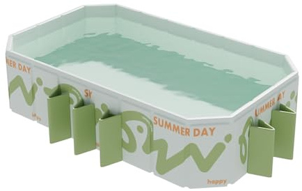 Fayelong Piscine Gonflable Pliable en PVC Rigide, Portable Et Idéale pour Adultes, Parfaite pour Le Jardin Ou La Cour (2,6 M/102 Po, Vert)