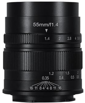Obiettivo da ritratto manuale APS-C da 55 mm F1.4 for E/X/M / M4/3(EF-M)