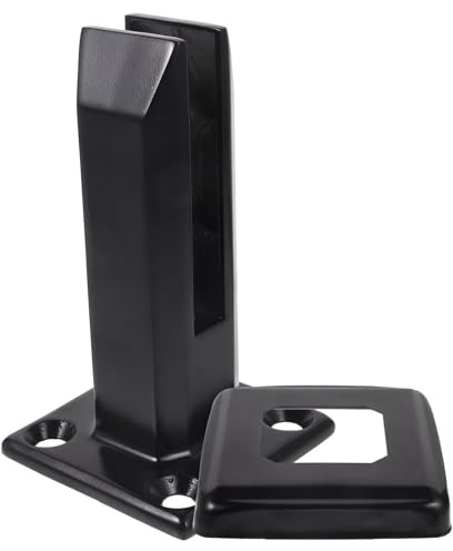 HAPINARY Clip de Fixation en Acier Inoxydable pour Verre D'escalier Noir, Pince Porte-verres Prise Sécurisée et Installation Facile, Support pour Garde-corps en Verre