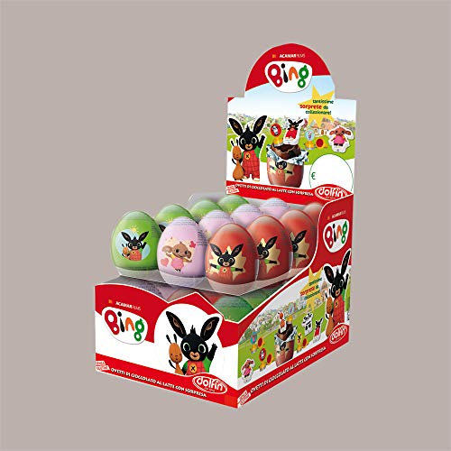 Ovetti Cioccolato al Latte Bing 20 gr Ovetto con Sorpresa Ovini Kinder DOLFIN - 24 pezzi -