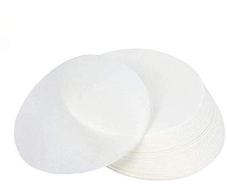 50 Pezzi Carta da forno Carta oleoassorbente Carta antigrasso fodera per teglia rotonda carta forno per friggitrice ad aria bistecchiera antiaderente tortiera carta da barbecue