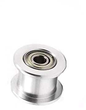 GT2 Synchro Zahnriemen Aluminium Spannrolle 20 Zähne 10mm Breite 5mm Innenbohrung ohne Zahn für 3D-Drucker CNC