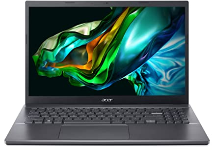 Acer Aspire 5 (A515-57-38L1) Laptop | 15, 6 FHD Display | Intel Core i3-1215U | 8 GB RAM | 256 GB SSD | Intel UHD Graphics | Windows 11 | QWERTZ Tastatur | grau