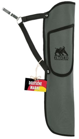 elToro Base² Seitenköcher Bogenschießen 50 cm | leichter Köcher für Rechtshänder und Linkshänder mit Zubehörtasche, Cordura, Gürtelclip
