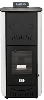 STUFE A PELLET ITALIA Asia 22 Kw 5 Stelle - Stufa a Pellet Idro Efficienza 93% Scalda 140m² Certificata 5 Stelle Autonomia 22H Programmabile 5 Velocità e Potenze Garanzia 24 Mesi Bianco