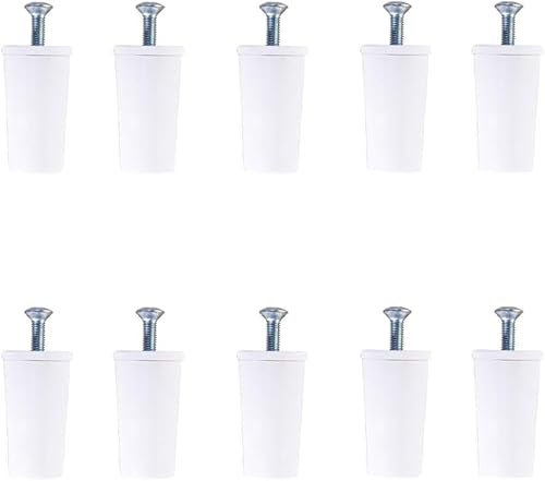 bricoleva.it Lot de 10 bouchons d'arrêt pour volet roulant - Pare-chocs pour volet roulant Made in Italy - Attaches pour stores et stores roulants - Verrouillage des stores anti-vol - Avec vis (blanc