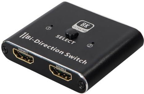 MAXTRACK Distributore bidirezionale HDMI 8K CS39L, splitter HDMI & HDMI Switch, 2 in 1out o 1 in 2out, 8 K @60 Hz, 4 K @120 Hz, compatibile con PS5, Xbox, streaming, proiettore, TV