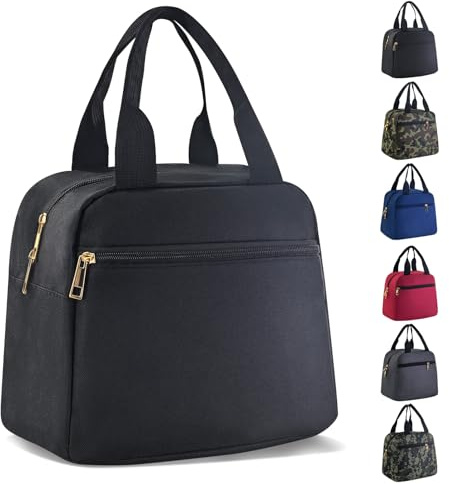 Mziart Lonchera térmica para mujeres y hombres, bolsa de almuerzo reutilizable, bolsa térmica pequeña para almuerzo, bolsa térmica para aperitivos, bolsa térmica para el trabajo, viajes, picnic