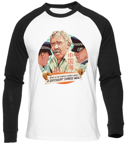 A Succulent Chinese Meal Baseball T-Shirt White Unisex Long Sleeve Black, white, 3XL