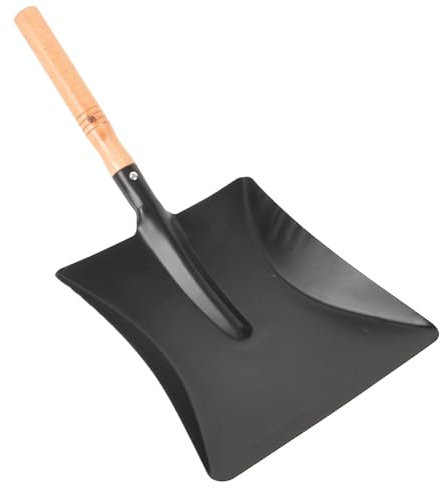 Yardwe bordo Freddo strumento di diserbo scopa Utensile da giardinaggio portatile attrezzi giardinaggio robusta paletta da giardino pala in ferro con manico in legno ferro da stiro Black