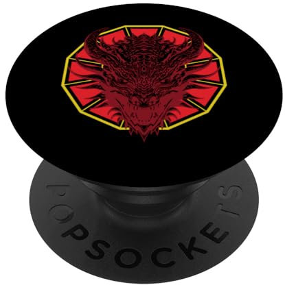 Dragon signe du zodiaque chinois avec puissance PopSockets PopGrip Adhésif