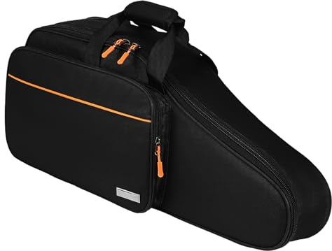 Milisten Taschen für Tenorsaxophon aus Oxford Stoff mit Doppelten Schultergurten und Schutzfunktion zum Ausgehen für Schulen in Schwarz