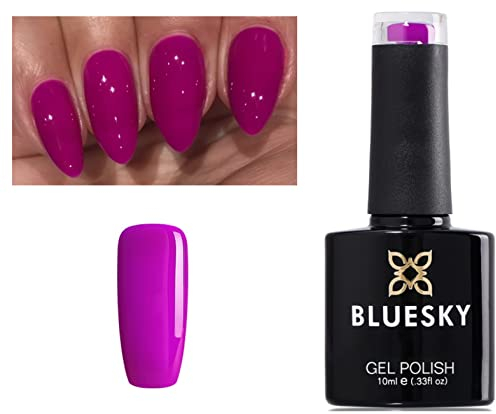 Bluesky Nail Gel Polish Neon Pink Dark Pink Purple Color Purple Grape Gothic Neon 16 Spring Summer Color UV LED Soak Off 10ml