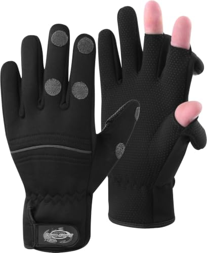 normani Wasser- und Winddichte Angel Handschuhe Winterhandschuhe Fishingsports Anglerhandschuhe 2,5 mm Titanium-Neopren