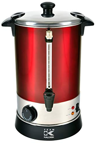 Kalorik TKG GW 900 Team varmdrycker och glöggeautomat, rostfritt stål, 6,8 liter, 950, metall, plast, 6,8 liter, metallisk röd