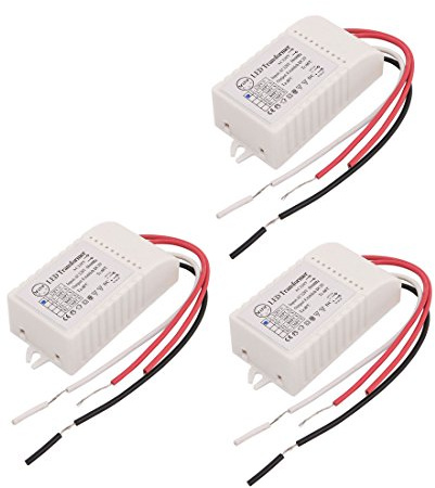 Aexit 3Pcs CA 220V a DC 3V Controlador LED de transformador de voltaje (model: E7672IIVI-5044FJ) electrónico para 2-22LEDs