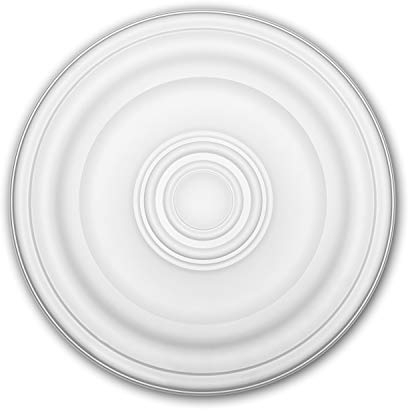 PRO[f]home® - Ceiling Rose 156050 Ceiling Decoration Medallion Rosette Decorative Element Timeless Classic Design White Ø 40.4 cm Profhome