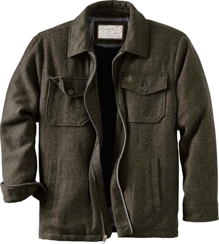 Legendary Whitetails Mens Wool Coat Sherpa Lined Heavyweight Jacket