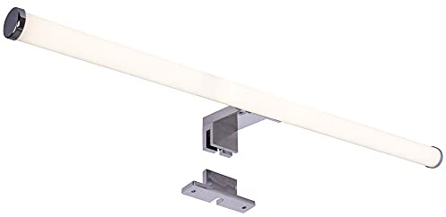 Maxkomfort LED Spiegelleuchte Badleuchte Schminklicht Aufbauleuchte Schrankleuchte in chrom rund neutralweiß 8W IP44
