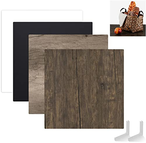 Selens 60x60CM Fotografie Hintergrund Boards 2Pcs, Weiß Schwarz Holz Textur Hintergründe Vertikale Tischplatte Spritzen Food Background Kit für Produkt Lebensmittel Kosmetik Schmuck Fotostudio | Hintergründe Vertikale Tischplatte Spritzen Food Background Kit, für Produkt Lebensmittel Kosmetik Schmuck Fotostudio, Textur
