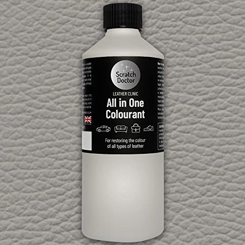 The Scratch Doctor All in One Leather Dye for Mercedes Self Seal Repair Paint for Leather Car Seats & Interior (Alpaca Grey 208)